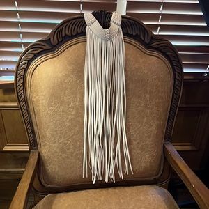 Faux suede choker accent